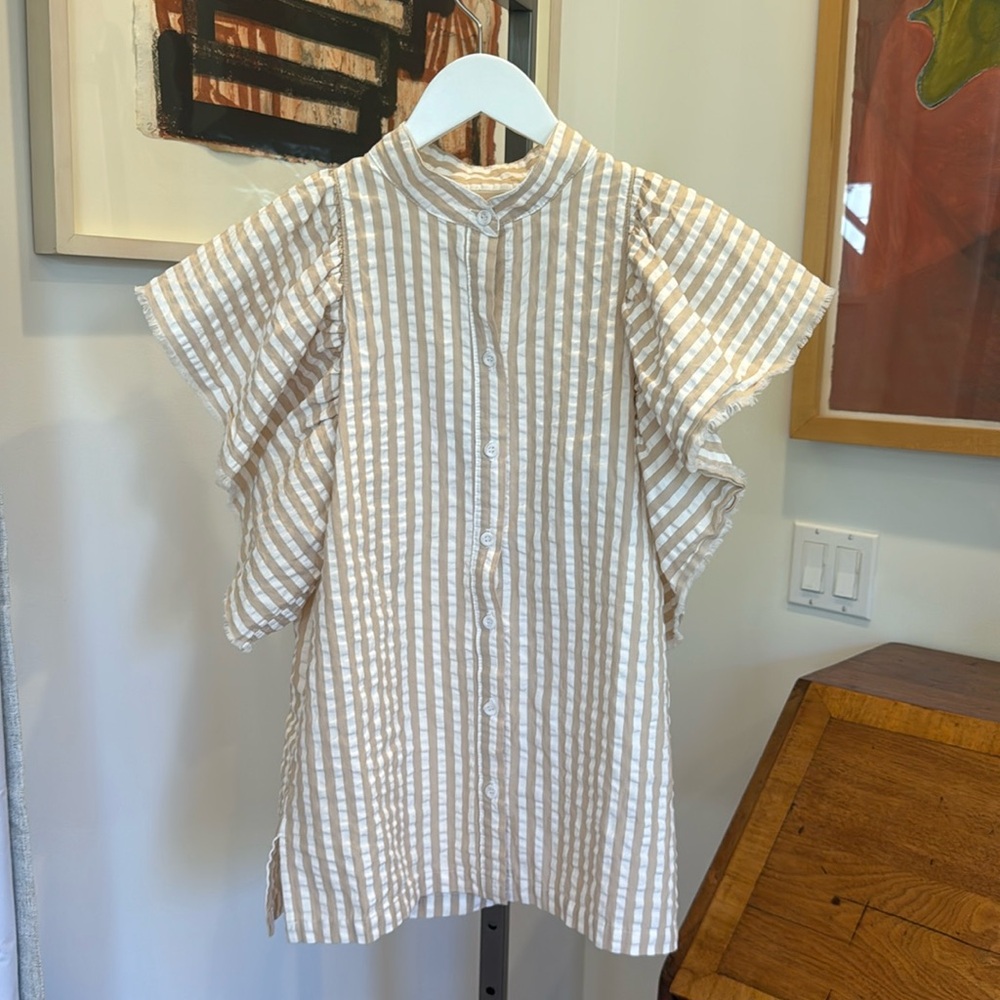 Chic Striped Button-Down Shirt